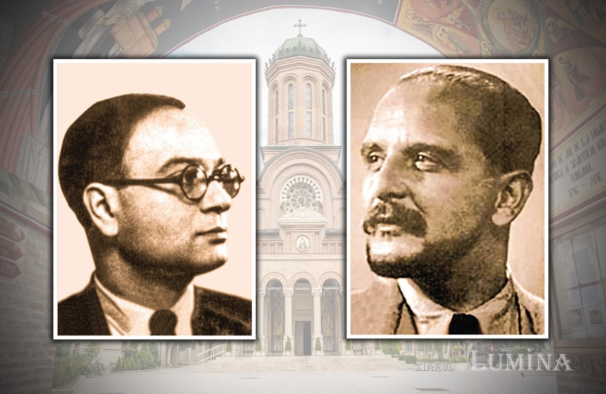 Sandu Tudor și Alexandru Mironescu, într-o conferință la întâlnirile Rugului Aprins 302250