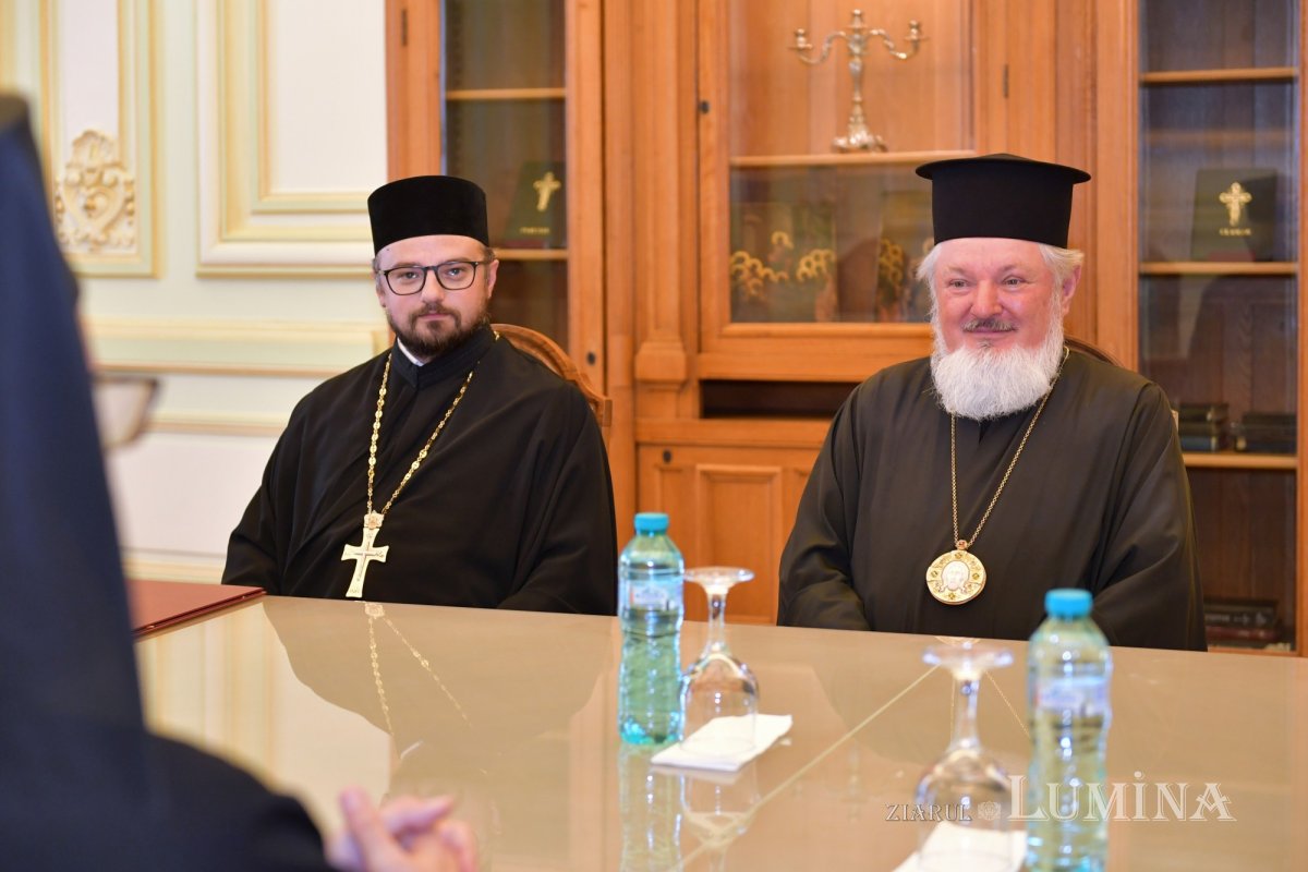 Ierarh din Arhiepiscopia Muntelui Liban în vizită la Palatul Patriarhiei 341692