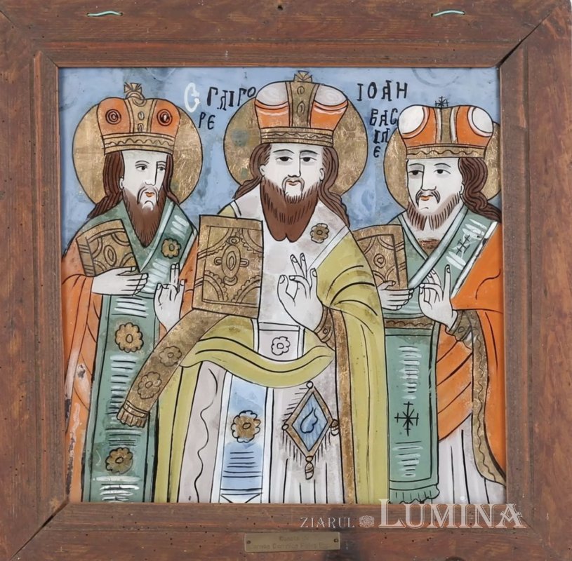 Sfinții Trei Ierarhi în icoanele pe sticlă din Transilvania 354060