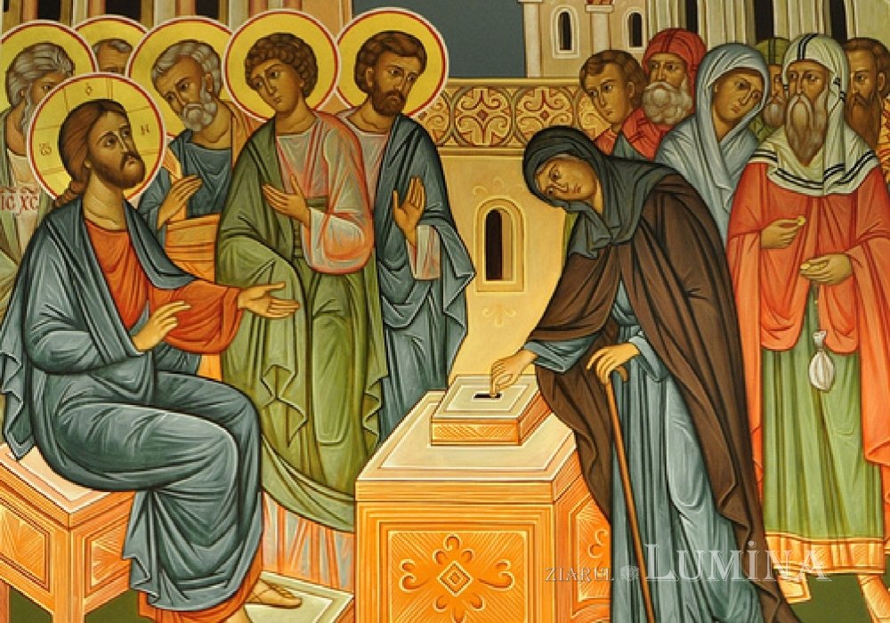 Luca 20, 46–47; 21, 1–4 (Iisus condamnă fățărnicia) 354896