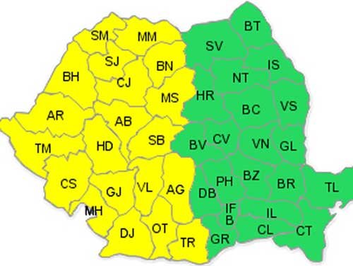 Ploi şi vijelii în jumătatea de vest a ţării Poza 99274