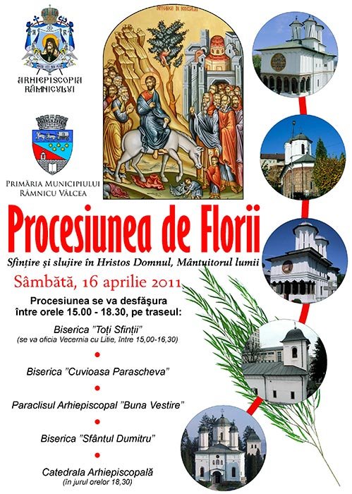 Procesiune de Florii în Arhiepiscopia Râmnicului Poza 104950