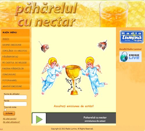 A fost lansată pagina de web a emisiunii „Păhărelul cu nectar“ Poza 85708