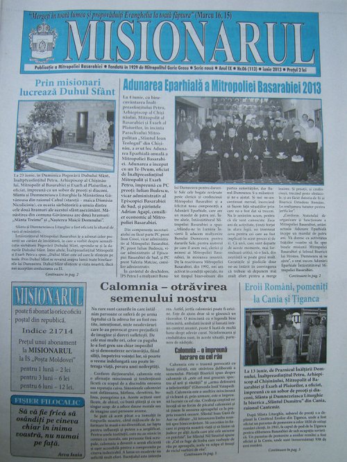 Prima revistă misionară a Patriarhiei Române, editată la Chişinău Poza 84166