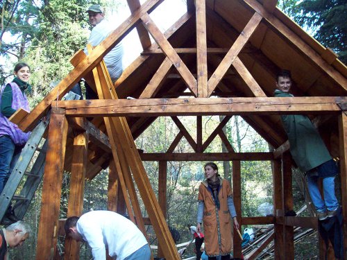 Tinerii clujeni au renovat un foişor din Grădina Botanică Poza 82377
