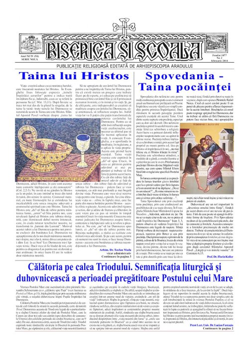 Număr nou al revistei „Biserica şi Şcoala“ a Arhiepiscopiei Aradului Poza 80420
