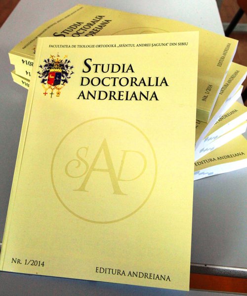 „Studia Doctoralia Andreiana“, publicaţia doctoranzilor în Teologie de la Sibiu   Poza 78132