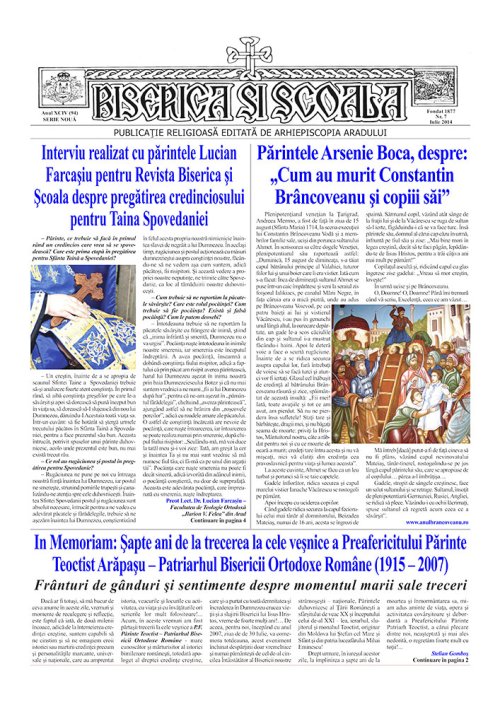 Un nou număr al revistei „Biserica şi Şcoala“ Poza 77354