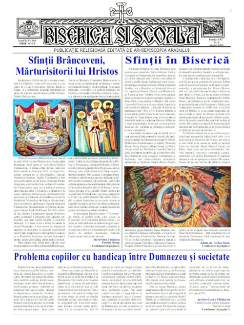 Un nou număr al revistei „Biserica şi Şcoala“ Poza 76856
