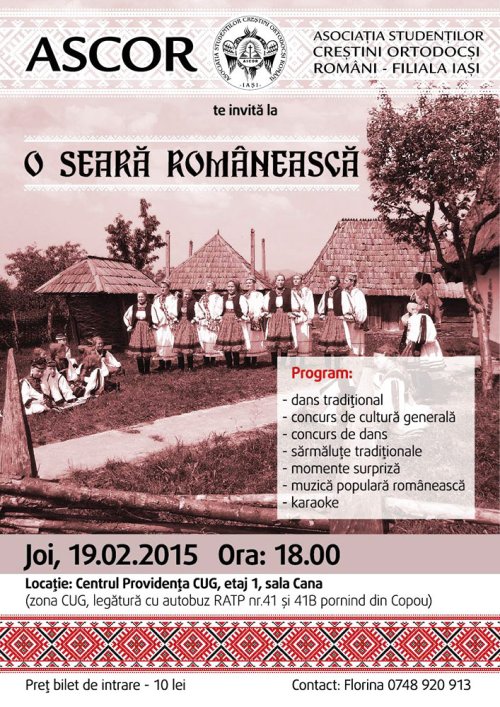 Evenimentul „O seară românească“, organizat de ASCOR Iaşi Poza 73797