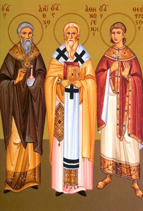 Sf. Sfinţit Mc. Atinoghen cu cei 10 ucenici ai săi; Sf. Mc. Avudim, Faust şi Iulia Poza 70772