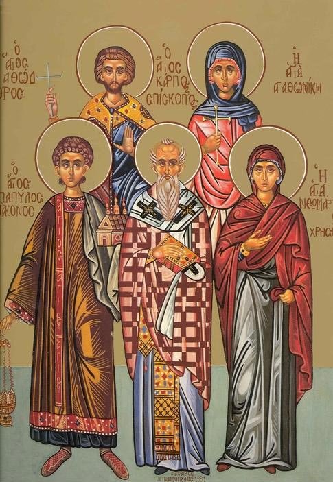 Sfinţii Mucenici Carp, Papil, Agatodor, Agatonica şi Florentie Poza 68999
