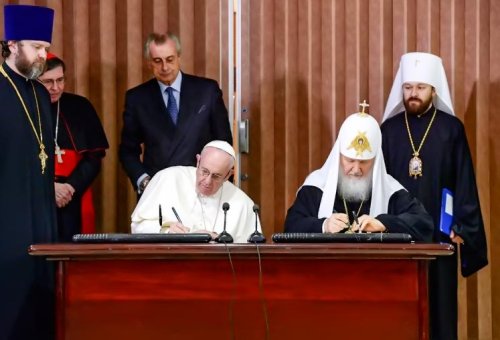 Declaraţie comună a Patriarhului Kiril și a Papei Francisc Poza 65127