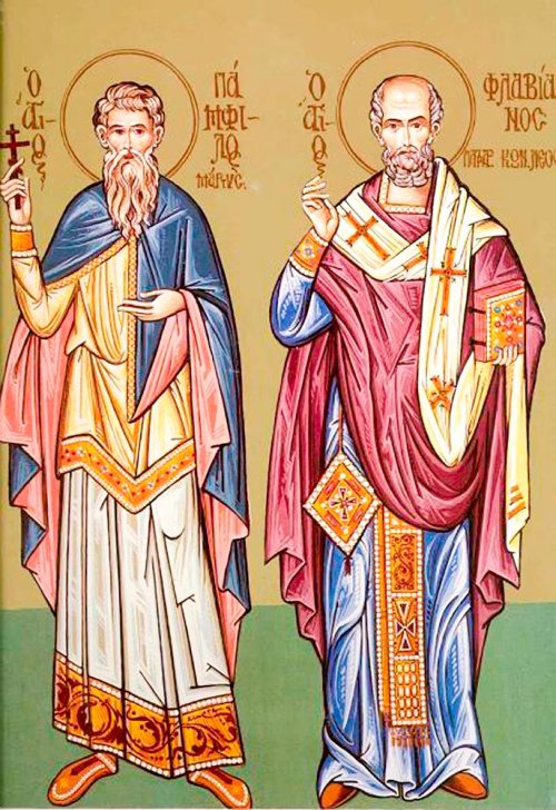 Sfinţii Mucenici Pamfil şi Valent; Sfântul Ierarh Flavian, Arhiepiscopul Constantinopolului Poza 65065
