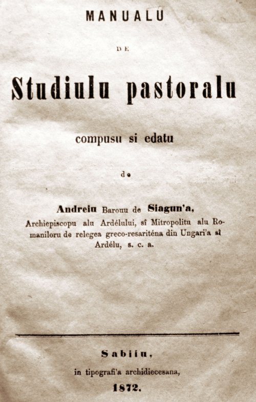 Cărţi tipărite de Andrei Şaguna la Tipografia arhidiecezană Poza 64367