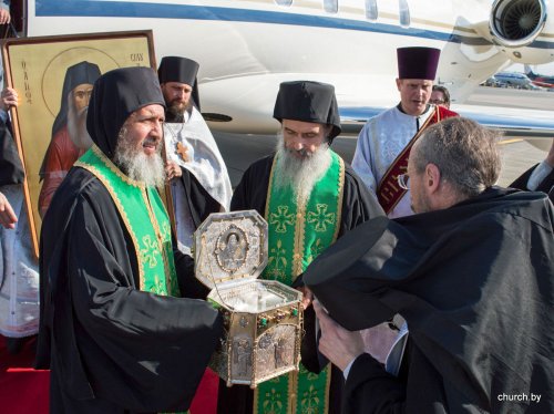 Cinstitul cap al Sfântului Cuvios Siluan Athonitul a fost adus la Minsk Poza 54361
