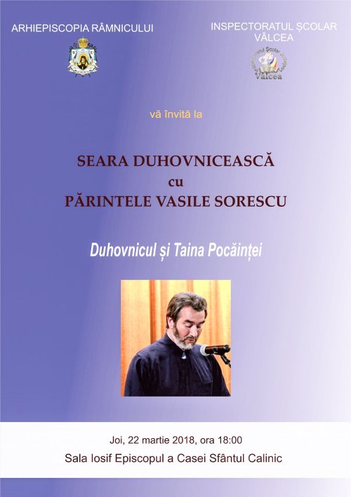 Conferinţă duhovnicească la Centrul eparhial din Râmnic Poza 21528