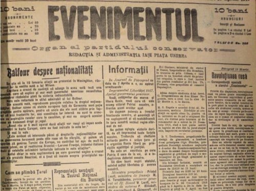 Principalele evenimente din 1918, anul Marii Uniri Poza 15499