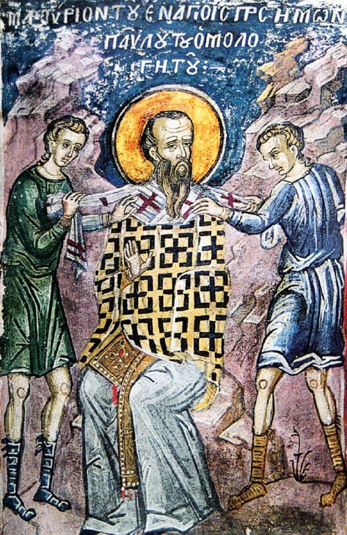 Sfântul Ierarh Pavel Mărturisitorul, patriarhul Constantinopolului; Sfântul Cuvios Luca din Sicilia Poza 6886