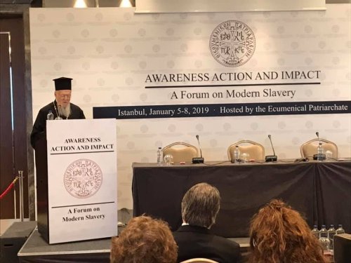 Patriarhul Ecumenic, la o întâlnire  dedicată sclaviei moderne Poza 2889