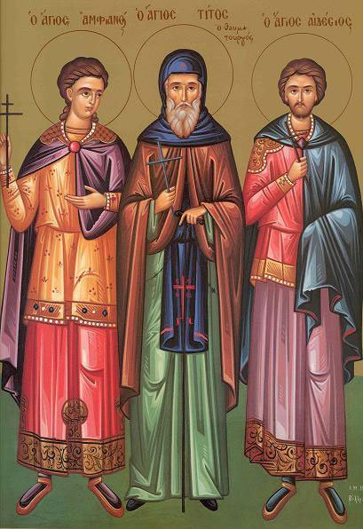 Sfântul Cuvios Tit, făcătorul de minuni; Sfinţii Mucenici Amfian şi Edesie  Poza 113391