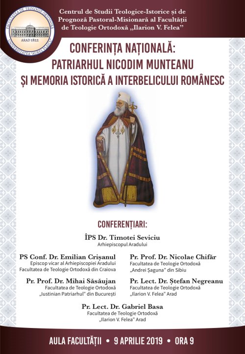 Conferință dedicată Patriarhului Nicodim Munteanu la Arad Poza 113180