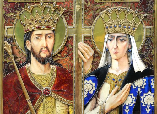 Sfinţii Mari Împăraţi şi întocmai cu Apostolii, Constantin şi mama sa, Elena Poza 116588