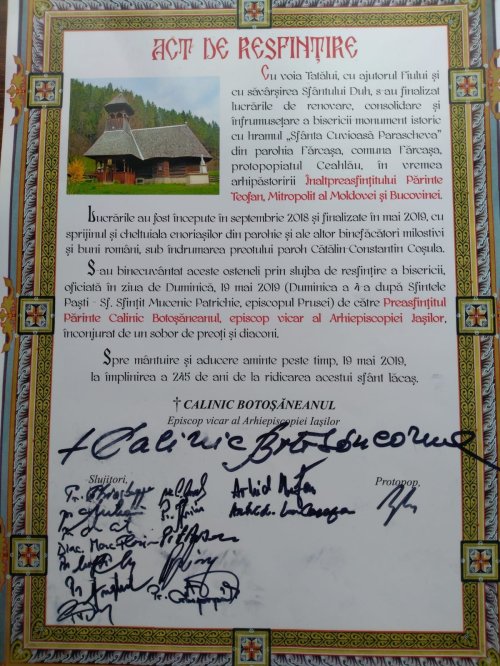 Sfinţirea bisericii din lemn de la Fărcaşa - Neamţ Poza 116583