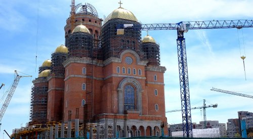 Stadiul lucrărilor pe șantierul Catedralei Naționale