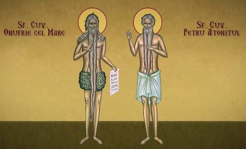 Sf. Cuv. Onufrie cel Mare şi Petru Atonitul (Dezlegare la peşte) Poza 118395
