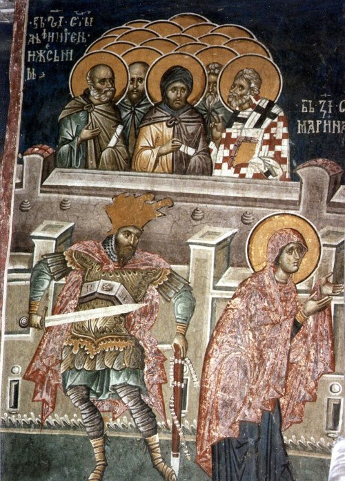 Sf. Sfinţit Mc. Atinoghen cu cei 10 ucenici ai lui; Sf. Mc. Iulia Poza 121158