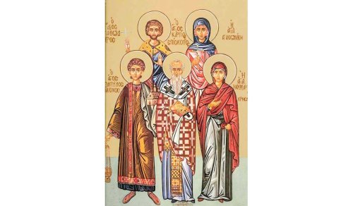 Aducerea moaştelor Sfântului Apostol Andrei la Iaşi; Sfinţii Mucenici Carp, Papil, Agatodor, Agatonica şi Florentie Poza 129022