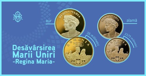 Cinci milioane de monede cu regina Maria vor intra  luni în circulaţie Poza 130036