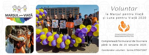 Pro Vita Iași recrutează voluntari pentru „Marșul pentru Viață” și „Luna pentru Viață 2020” Poza 137765