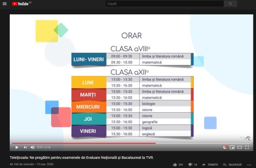 Au început cursurile  de teleşcoală de la TVR Poza 141077