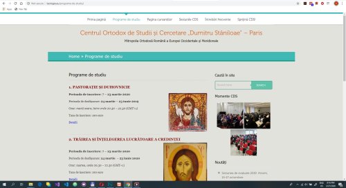 Centrul „Dumitru Stăniloae” din Paris lansează patru programe de studiu online Poza 141705