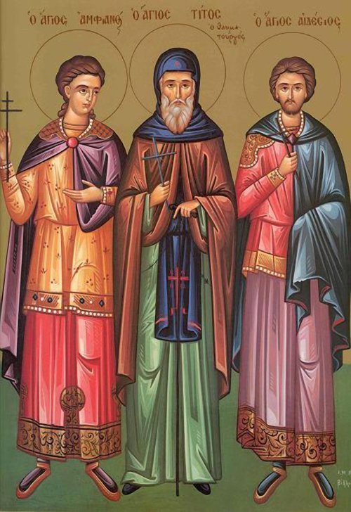 Sf. Cuv. Tit, făcătorul de minuni; Sf. Mc. Amfian şi Edesie Poza 141928