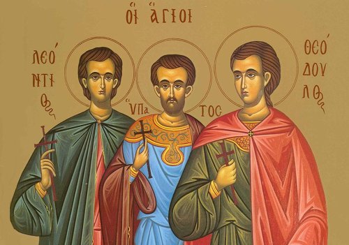 Sf. Mc. Leontie, Ipatie  şi Teodul; Sf. Cuv. Erasm Poza 147002