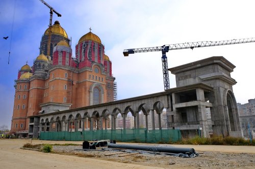 Stadiul lucrărilor pe șantierul Catedralei Naționale