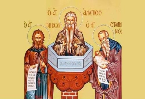 Sfinţii Cuvioşi Alipie Stâlpnicul, Nicon  şi Stelian Paflagonul  Poza 158318
