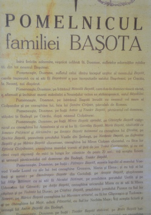 Șase veacuri de istorie în Pomârla Bașoteștilor Poza 159975