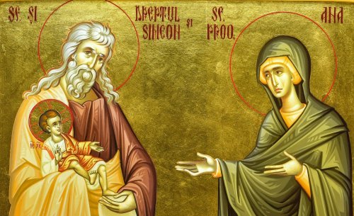 Sfântul şi Dreptul Simeon, primitorul  de Dumnezeu;  Sfânta Prorociţă Ana Poza 163181