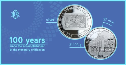Monedă de argint emisă de BNR