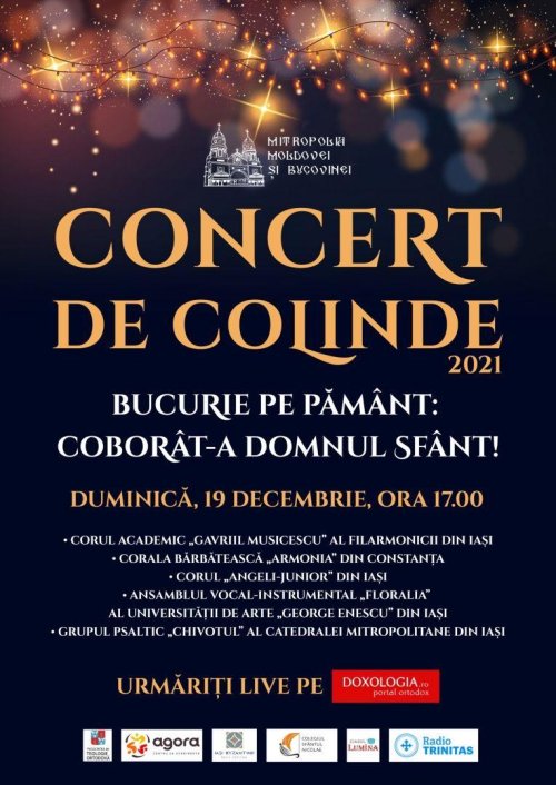 Cinci coruri vor vesti Nașterea Domnului la concertul de colinde al Mitropoliei Moldovei și Bucovinei Poza 196700