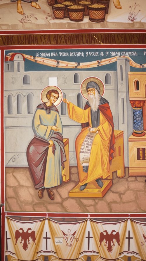 Fresce cu viața Sfântului Simeon Noul Teolog în biserica de la Mănăstirea Cașin Poza 211710