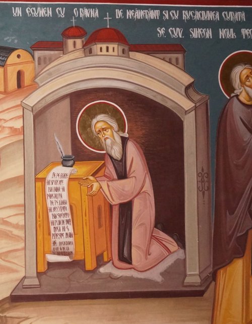 Fresce cu viața Sfântului Simeon Noul Teolog în biserica de la Mănăstirea Cașin Poza 211714