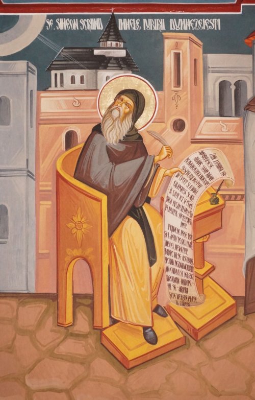 Fresce cu viața Sfântului Simeon Noul Teolog în biserica de la Mănăstirea Cașin Poza 211718