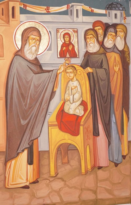Fresce cu viața Sfântului Simeon Noul Teolog în biserica de la Mănăstirea Cașin Poza 211722