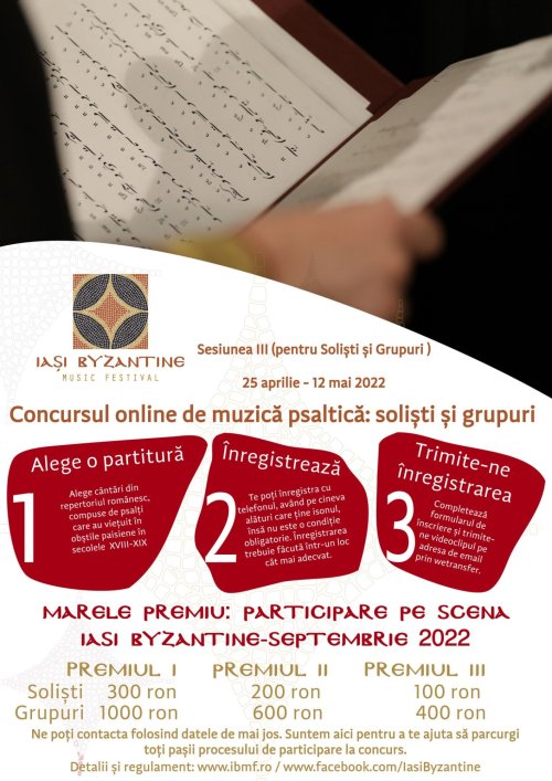 A treia sesiune a Concursului online de muzică psaltică Poza 212699