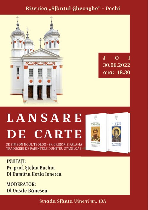 Lansare de carte la Biserica „Sfântul Gheorghe”‑Vechi din Capitală Poza 218987